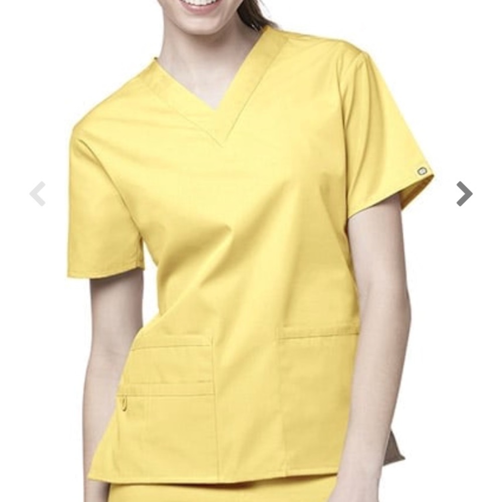 Yellow scrub top